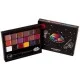 J.cat Beauty Freedom Creation Mix Lip Palette FC101: includes 18 shades and a dual-ended lip brush with a spatula. You can wear a single lip shade alone or create your own lip shade by mixing two or more lip shades. | Veela Beauty Its creamy texture, contains 18 different shades, is