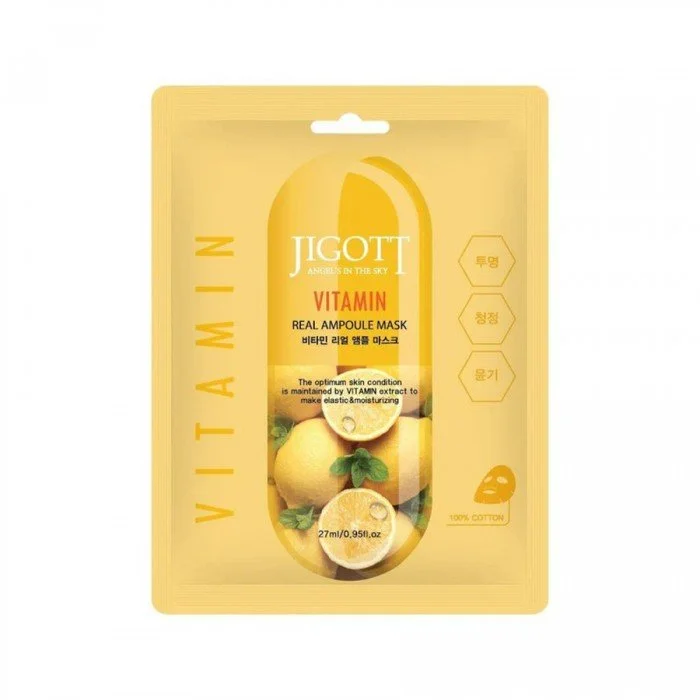 Jigott Multi Vitamin Face Mask 27ml Product Description: The Jigott Multi Vitamin Face Mask is a cotton facial mask enriched with