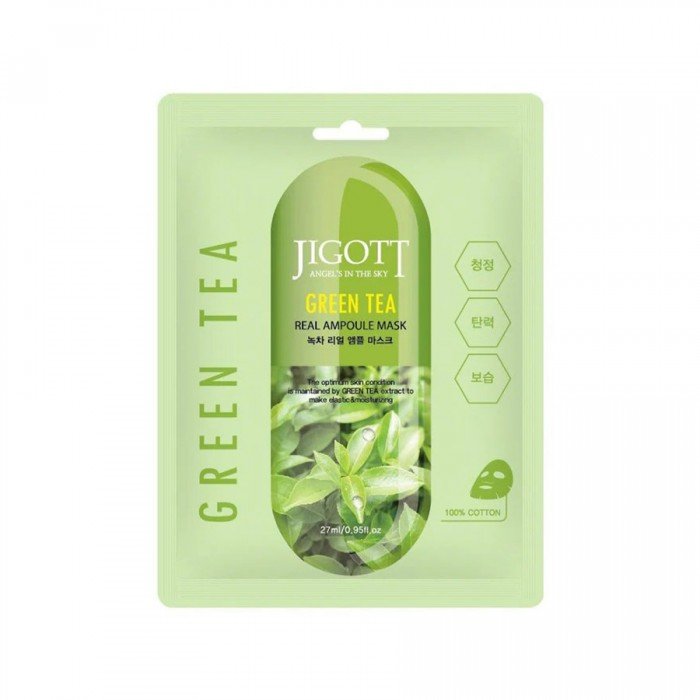 Jigott Real Ampoule Green Tea Face Mask 27ml