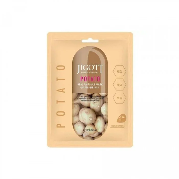 Jigott Potato Real Ampoule Mask 27ml Description: Elevate your skincare routine with the Jiggott Potato Real Ampoule Face Mask Jigott Potato Real Ampoule Mask 27ml Description: Elevate your skincare routine with the Jiggott Potato Real Ampoule Face Mask