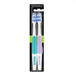 Johnson's Reach Twin Pack Medium Tooth Brush |Veela Beauty