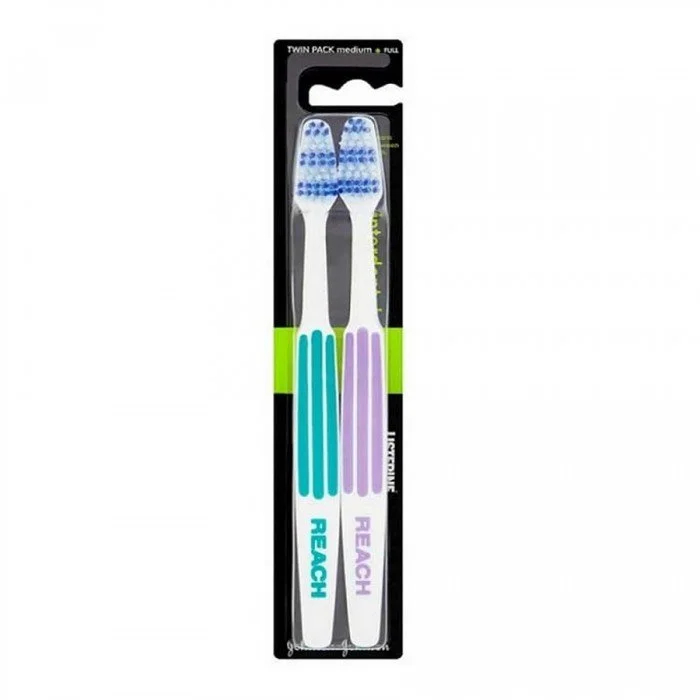 Johnsons Reach Twin Pack Medium Tooth Brush.
Reach Interdental Toothbrush is designed to clean the hard-to-reach places, especially between the teeth.
Reach Interdental toothbrush offers multi-level bristles to clean th | Veela Beauty Johnsons Reach Twin Pack Medium Tooth Brush | فييلا