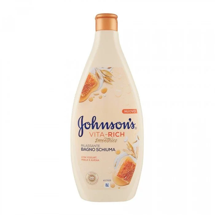 Johnson´s Vita Rich Smoothies Yogurt Honey & Oat Shower Gel 750ml
Delight your senses with this luxurious bubble bath. Characterized by a sweet and juicy fragrance, it nourishes dry skin, giving a feeling of well-being | Veela Beauty Johnson´s Vita Rich Smoothies Yogurt Honey & Oat Shower