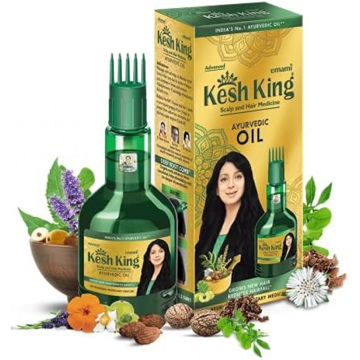 Kesh King Ayurvedic Scalp And Hair Oil 50ml
Benefits of Kesh King OilReduces Hair Fall: The number one Ayurvedic oil clinically