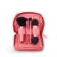 Portable stand and set of 4 professional brushes for the eyes and face. Contains: - 1 brush for applying and blending compact or loose face powders; - 1 flat tip eye contour brush for applying and blending powder and | Veela Beauty Portable stand and set of 4 professional brushes for the