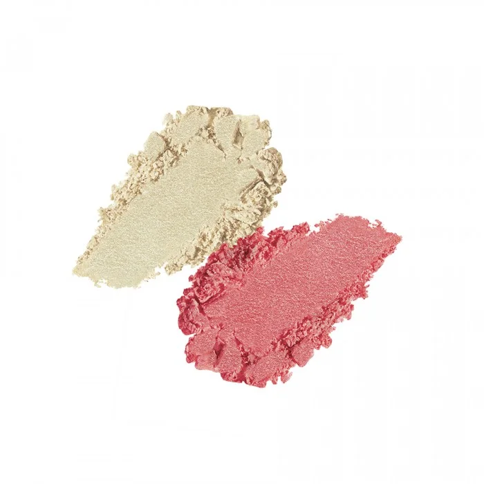 Duo blush and highlighter palette. revitalizing your complexion and enhancing your features with this unique, magical product, which provides sophisticated radiance. the textures are creamy, velvety, pleasant to apply, a | Veela Beauty Duo blush and highlighter palette | فييلا بيوتي