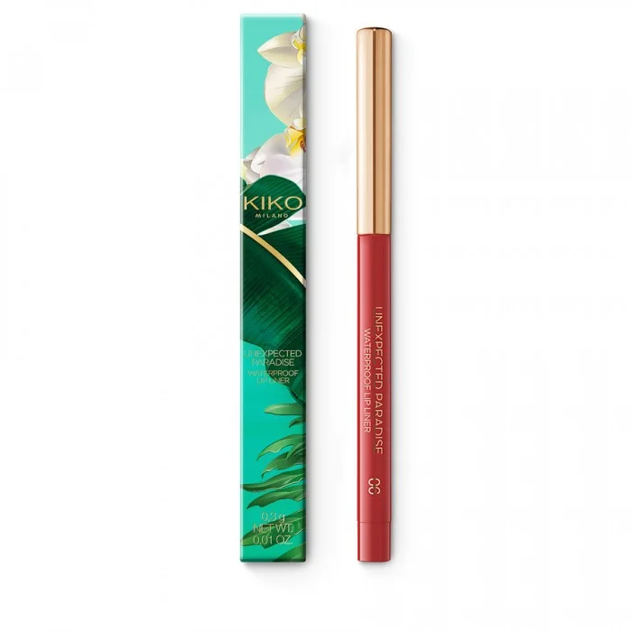 Water-resistant lip pencil lasting up to 12 hours |