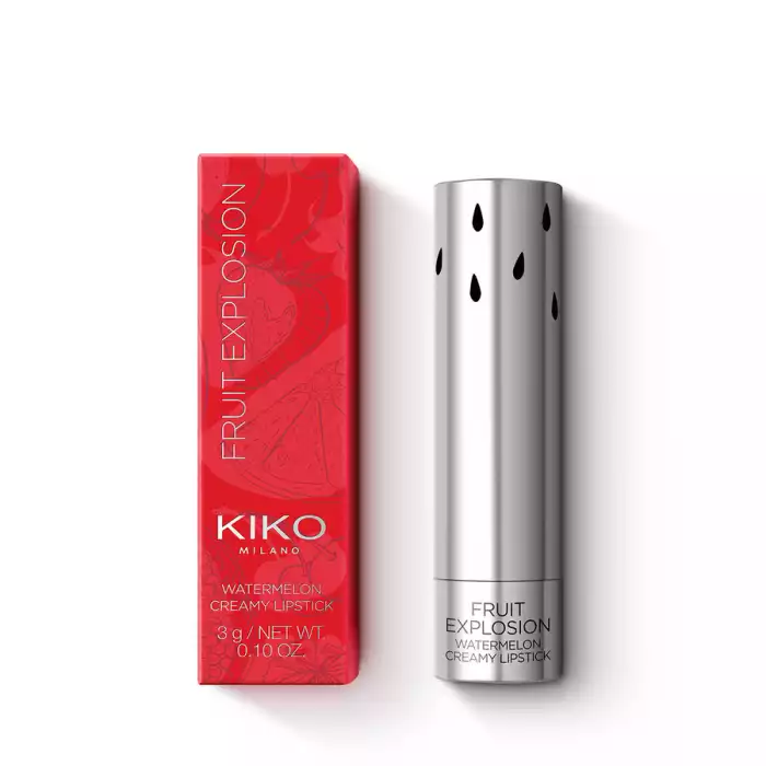 Full color watermelon scented creamy lipstick. Ideal for: Completing your summer style with shiny, scented lips : all the energy of the fruit in your smile! Its special because: - Its formula is creamy and shiny , per | Veela Beauty Full color watermelon scented creamy lipstick | فييلا