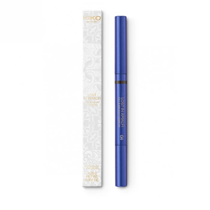 Kiko Lost In Amalfi Fill & Brush Eyebrow 03 2in1 Automatic Eyebrow Pencil: Pencil for defining and sculpting and styling. Long-lasting tested, up to 10 hours. Ideal for: enhancing the look with an intense and seductive l | Veela Beauty Kiko Lost In Amalfi Fill & Brush Eyebrow 03 | فييلا