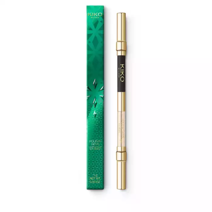 Double-sided eyeliner pencil with matte and pearly finishes. Ideal for: defining the eyes and creating a multi-finish look. It’s special because: - it features two complementary colours with different finishes all in o | Veela Beauty Double-sided eyeliner pencil with matte and pearly finishes