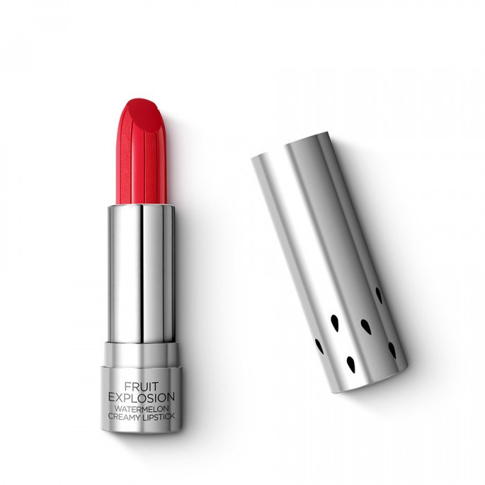 Full color watermelon scented creamy lipstick. Ideal for: Completing your summer style with shiny, scented lips : all the energy of the fruit in your smile! Its special because: - Its formula is creamy and shiny , per | Veela Beauty Full color watermelon scented creamy lipstick | فييلا