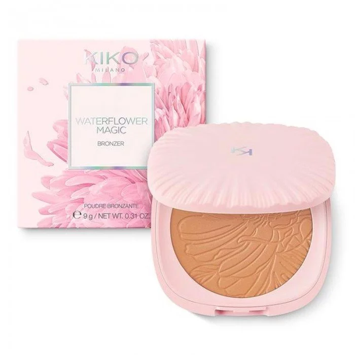 The shades of wisteria and peach blossoms are contained in the new Kiko Spring 2019 makeup collection. Water flower Magic, The new limited-edition makeup collection with delicate tones, offers a fresh and radiant look. | Veela Beauty The shades of wisteria and peach blossoms are contained in
