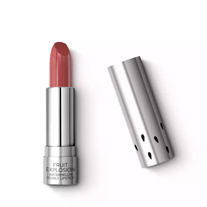 Watermelon lipstick with pearly effect. High pigmentation. Perfecting your summer make-up with a smile with an irresistible pearly finish: what elegance! It’s special because: - Its innovative formula contains a high per | Veela Beauty Watermelon lipstick with pearly effect | فييلا