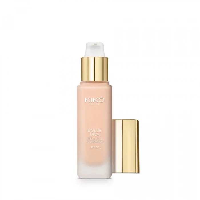 KiKo Dolce Diva Fresh Feel Foundation 30SPF Water-resistant liquid foundation with SPF 30. Radiant finish. Ideal for: evening out the complexion with a naturally radiant finish, while still being incredibly lightweight o | Veela Beauty KiKo Dolce Diva Fresh Feel Foundation 30SPF | فييلا