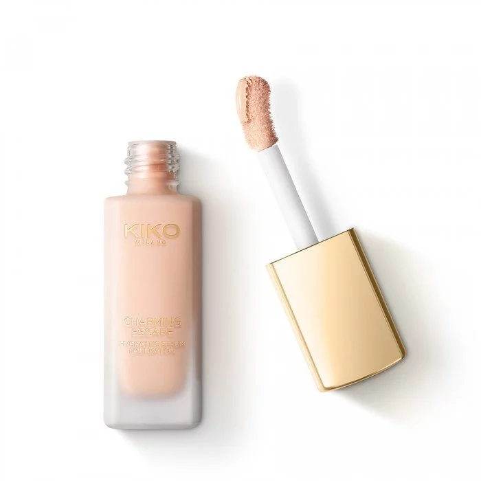 kiko Charming Escape Hydrating Serum Foundation 01 Ivor - كريم أساس مصل مرطب * بتأثير مشع