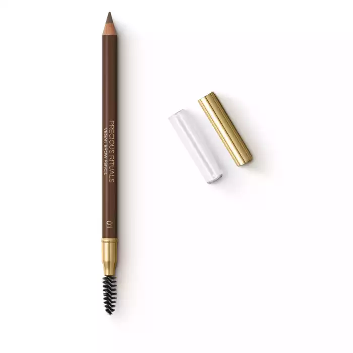Eyebrow pencil with brush. combing, filling and defining your eyebrows. -its vegan formula, with 99% of ingredients deriving from raw materials of natural origin, is enriched with a blend of plant oils; -it provides opt | Veela Beauty Eyebrow pencil with brush | فييلا بيوتي