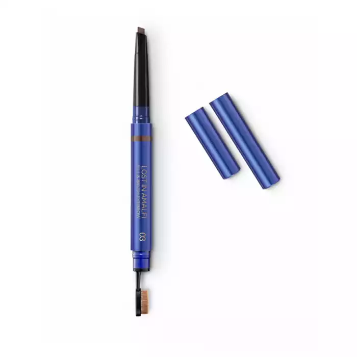 Kiko Lost In Amalfi Fill & Brush Eyebrow 03 2in1 Automatic Eyebrow Pencil: Pencil for defining and sculpting and styling. Long-lasting tested, up to 10 hours. Ideal for: enhancing the look with an intense and seductive l | Veela Beauty Kiko Lost In Amalfi Fill & Brush Eyebrow 03 | فييلا