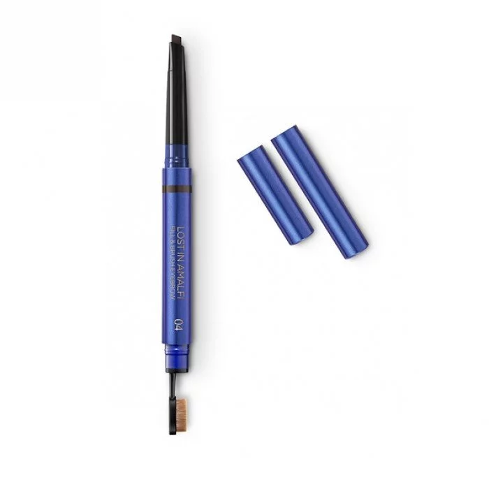 Kiko Lost In Amalfi Fill & Brush Eyebrow 03 2in1 Automatic Eyebrow Pencil: Pencil for defining and sculpting and styling. Long-lasting tested, up to 10 hours. Ideal for: enhancing the look with an intense and seductive l | Veela Beauty Kiko Lost In Amalfi Fill & Brush Eyebrow 03 | فييلا