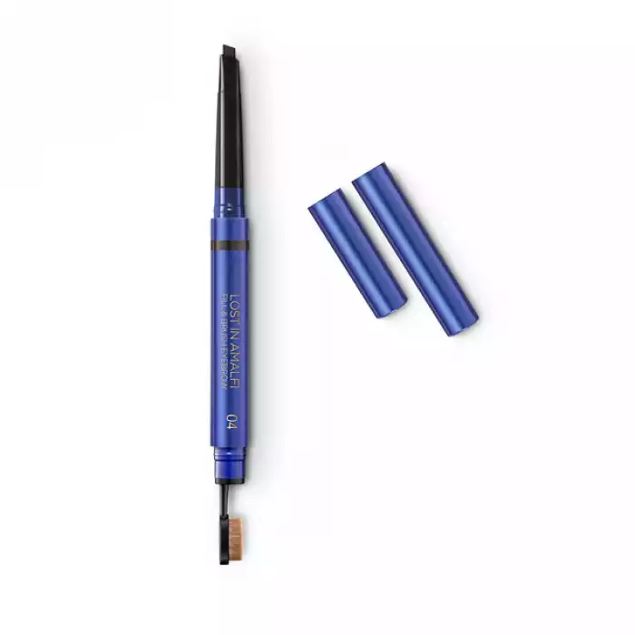 Kiko Lost In Amalfi Fill & Brush Eyebrow 03 2in1 Automatic Eyebrow Pencil: Pencil for defining and sculpting and styling. Long-lasting tested, up to 10 hours. Ideal for: enhancing the look with an intense and seductive l | Veela Beauty Kiko Lost In Amalfi Fill & Brush Eyebrow 03 | فييلا