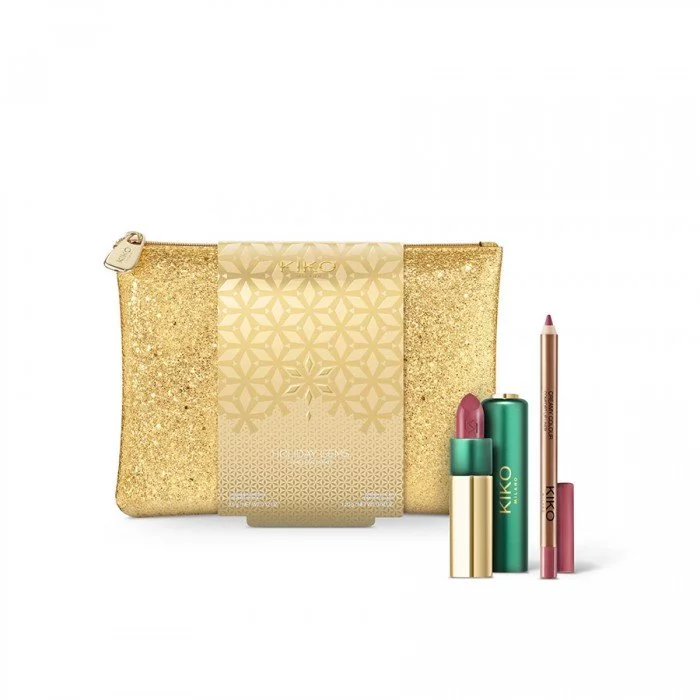 KIKO HOLIDAY GEMS TIMELESS LIP KIT 02 URBAN CHIC Perfect lip kit featuring a creamy, opaque lipstick, a long-lasting lip liner and a pochette to create a complete look wherever you want. The kit contains: - N. 1 Gossame | Veela Beauty KIKO HOLIDAY GEMS TIMELESS LIP KIT 02 URBAN CHIC |