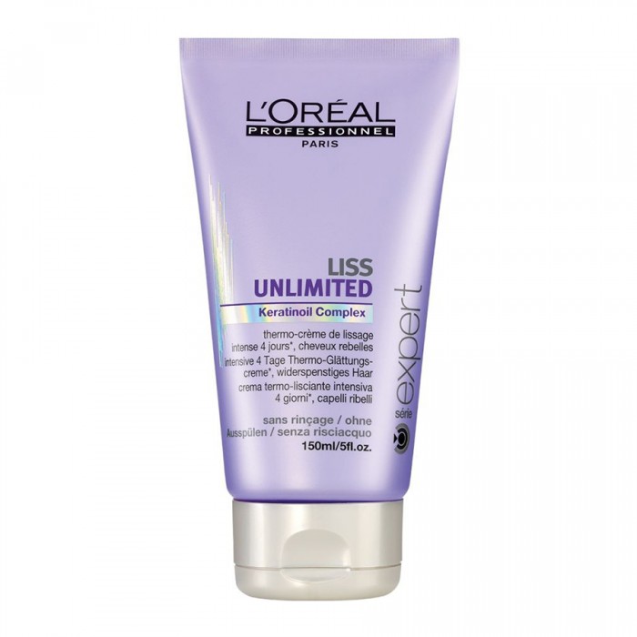 LOreal Professional Expert Serie Liss Unlimited Keratinoil Complex Cream 150ml
Designed to give you up to 4 days protection from frizz and fly-away.
Boasting a formula enriched.
Evening primrose oils which work to give | Veela Beauty LOreal Professional Expert Serie Liss Unlimited Keratinoil Complex Cream 150ml
Designed to give you up to 4 days protection from frizz and fly-away | Veela Beauty