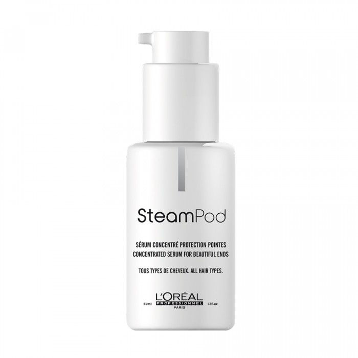 LOreal Professional SteamPod Serum 50ml High-end protection for straightening hair.
Leaves your hair feeling soft and shiny.
Steam-activated ingredients.
Rich with essential oils & nutrients.
Ideal for use with the L’O | Veela Beauty LOreal Professional SteamPod Serum 50ml
High-end protection for straightening hair Hair Treatments | Veela Beauty