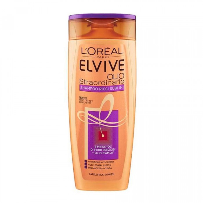 LOreal Paris Elvive Oil Extraordinary Ricci Sublime Shampoo 250ml A creamy shampoo that nourishes curly or wavy hair. Perfectly defined as full of life, curly they find a light touch. | Veela Beauty LOreal Paris Elvive Oil Extraordinary Ricci Sublime Shampoo 250ml Shampoo & Conditioner | Veela Beauty