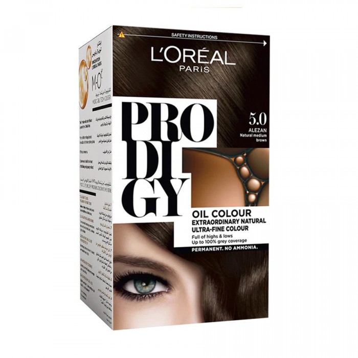 LOreal Paris Prodigy Permanent Oil Hair Color Light Brown 5.0 High-resistance colour and is now enhanced with a Hi-Shine Elixir.
Precious oil is added to the mix just a few moments before colouring your hair.
Help achi | Veela Beauty LOreal Paris Prodigy Permanent Oil Hair Color Light Brown 5 Hair | Veela Beauty