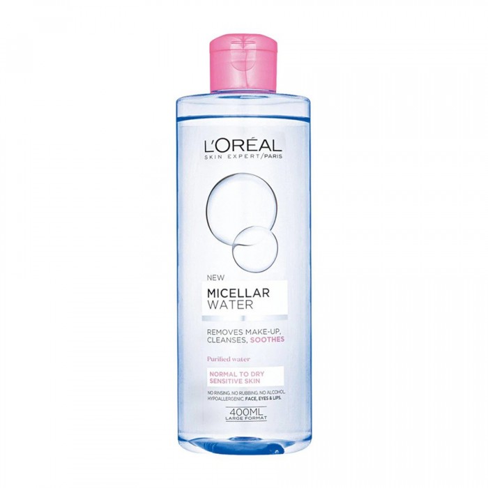 LOreal Paris Skin Expert Micellar Water For Dry Sensitive Skin 400ml
Micellar water to dissolve make-up from the face, eyes and lips.
Gentle action make up remover, no rubbing or rinsing required.
Cleanses and delicatel | Veela Beauty LOreal Paris Skin Expert Micellar Water For Dry Sensitive