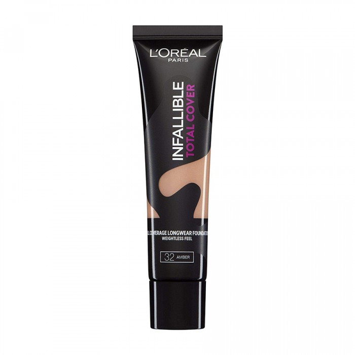Infallible Total Cover Longwear Foundation 32 Amber 35g Ultra-melting fluid emulsion Perfectly glides and fuses on the skin – no cakey or dull effect. 24HR Mattifying action Absorbing mineral micro sponges help to abs | Veela Beauty Infallible Total Cover Longwear Foundation 32 Amber