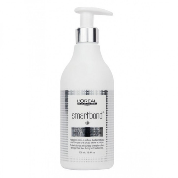 L'Oreal Smartbond Step 2 Pre Shampoo 500ml
Protects and L'Oreal Smartbond Step 2 Pre Shampoo 500ml
Protects and