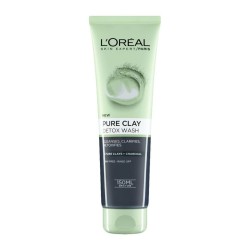 L'Oreal Paris Pure Clay Charcoal Detox Face Wash 150ml | فييلا بيوتي