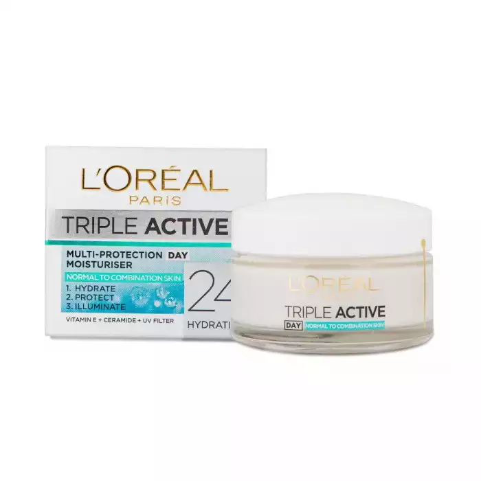 LOréal created Triple Active to provide long-lasting hydration to all skin types. Triple Active comes from the association of advanced active ingredients and luxurious textures to reveal more beautiful-looking skin. Tri | Veela Beauty LOréal created Triple Active to provide long-lasting