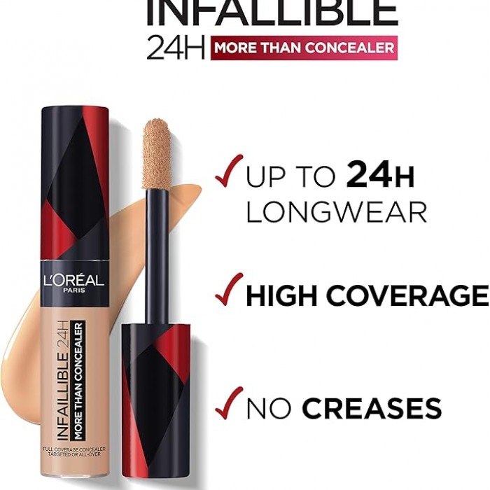 L'Oréal Paris Infallible 24H Full Coverage Concealer, 331 Latte