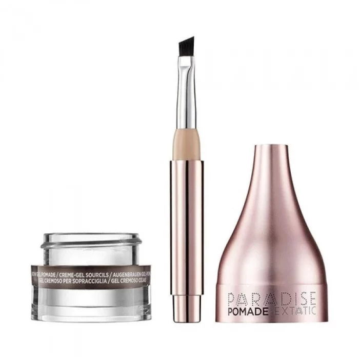 The Paradise Pomade can be used for a natural look or a bold look. Create & define and fill your brows with the highly pigmented matte formula that glides on smoothly. The ultra-precise slanted brush helps you create the | Veela Beauty The Paradise Pomade can be used for a natural look or a
