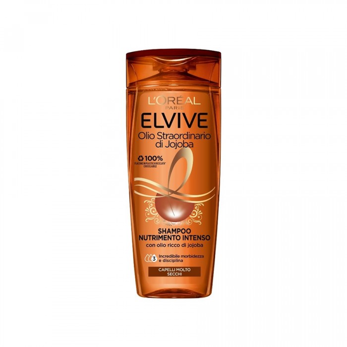 Nourishing Oil Shampoo transforms dry hair into looking and feeling soft, shiny and weightlessly detangled.
Features
Enriched with 6 flower oil extracts.
Benefits
For even more nourishment try Elvive Extraordinary oil on | Veela Beauty Nourishing Oil Shampoo transforms dry hair into looking and