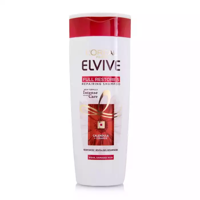 LOreal Elvive Full Restore 5 Shampoo Damaged Hair 400ml
Enriched with Pro-Keratin, the conditioning formula reinforces each hair fibre to give it strength to resist daily wear and tear.
Enriched with Ceramide which rest | Veela Beauty LOreal Elvive Full Restore 5 Shampoo Damaged Hair
