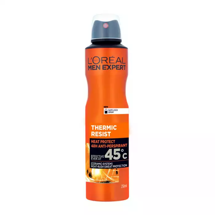 LOreal Men Expert Thermic Resist Deodorant Spray 250mlDesigned to deliver sweat protection from heat rushes such as physical activity, extreme temperatures and stressful situations.Helps to combat bad odours and contr | Veela Beauty LOreal Men Expert Thermic Resist Deodorant Spray