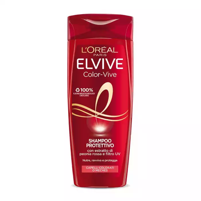 LOreal Paris Elvive Color Vive شامبو 400 مل
هو شامبو وقائي مع فلتر للأشعة فوق البنفسجية ، تم تطويره خصيصًا للشعر المصبوغ والشعر ذي الخطوط.
يحتوي الشامبو أيضًا على Color-Seal Elixir ، الذي يساعد على حماية اللون من التلاش | فييلا بيوتي LOreal Paris Elvive Color Vive شامبو 400 مل
هو