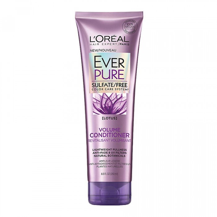 LOreal Paris EverPure Volume Conditioner with lotus Flower 250ml
Sulfate-free, protective volume infusion conditioner for color treated hair with refreshing rosemary and juniper.
Formulated with natural botanicals.
For | Veela Beauty LOreal Paris EverPure Volume Conditioner with lotus Flower
