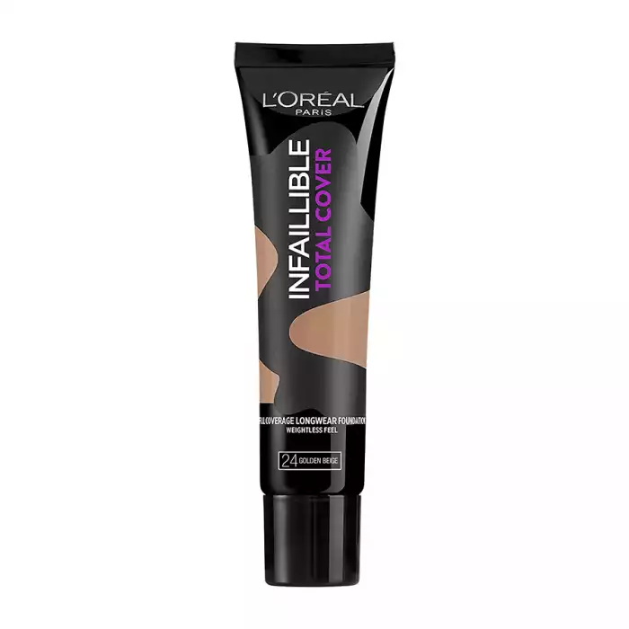 L’Oreal Paris Infaillible Total Cover Foundation 24 Golden Beige 35g
Formulated with a high load of pigment, this full coverage foundation glides on and feels weightless.
Infallible total cover face and body foundation b | Veela Beauty L’Oreal Paris Infaillible Total Cover Foundation 24