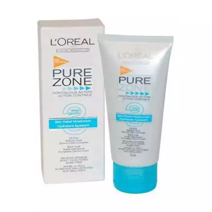 lOreal paris pure zone skin relief oil free moisturizer 75g
Pure Zone Continuous Action Skin Cream Get healthier looking skin day after day. Free from breakouts Even young skin needs moisture. Pure Zone Skin Relief Oi | Veela Beauty lOreal paris pure zone skin relief oil free moisturizer