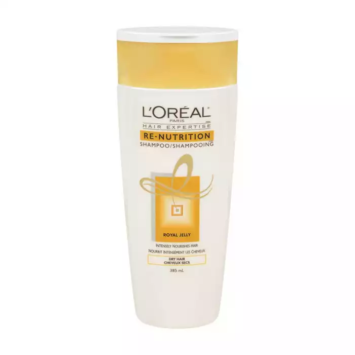 LOreal Paris Re-Nutrition Shampo Royal Jelly For Dry Hair 385ml
Formulated with precious Royal Jelly, moisturizes and adds essential nutrients to your hair.
REVITALIZED HAIR.
In an instant, rediscover the sensation of i | Veela Beauty LOreal Paris Re-Nutrition Shampo Royal Jelly For Dry Hair