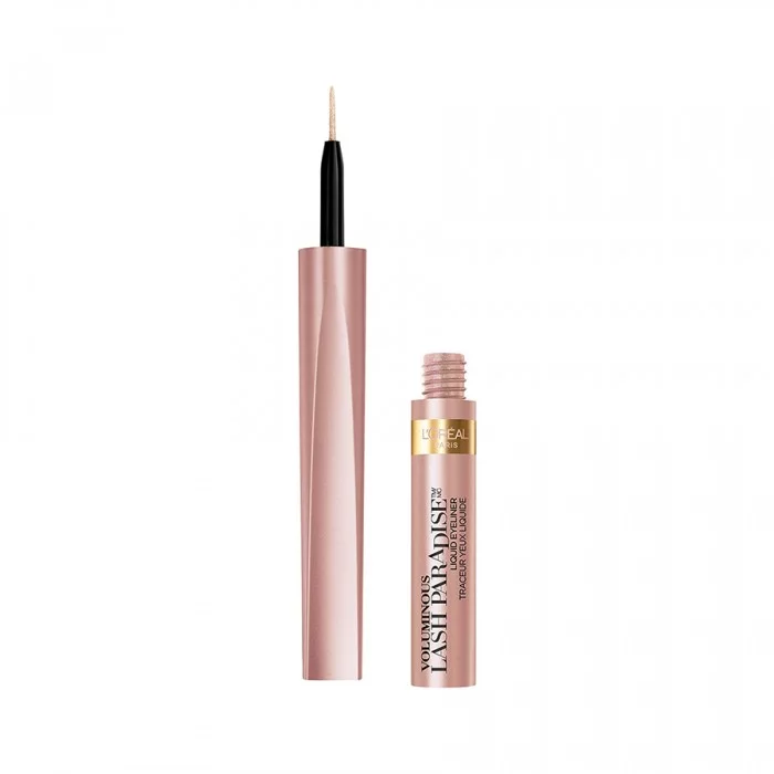 LOreal Voluminous Lash Paradise Eyeliner 125 Rose Gold -Black Eyeliner - High Shine Black Lacquer Finish Liquid Felt Tip Eyeliner - Rich, the waterproof formula dries quickly for a long-wear high shine lacquer finish. - | Veela Beauty LOreal Voluminous Lash Paradise Eyeliner 125 Rose Gold |