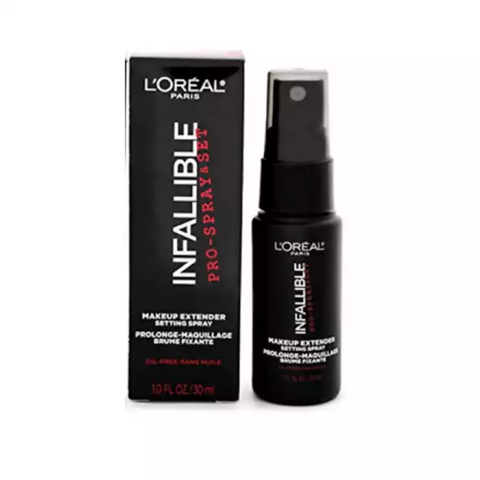 LOreal Paris Cosmetics Infallible Pro-Spray and Makeup Extender -Every benefit of Loreal Infallible Pro-Spray & Set Makeup Extender Setting Spray, now in travel size! -A lightweight spray that sets your makeup and kee | Veela Beauty LOreal Paris Cosmetics Infallible Pro-Spray and Makeup