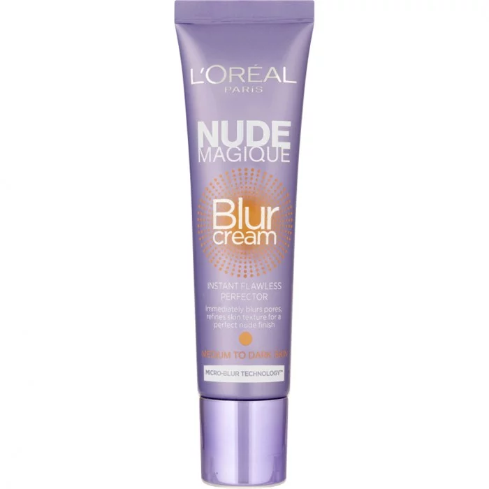 Discover new nude magique blur cream. A unique lightweight primer that instantly blurs pores and smoothes skin texture for a perfect nude finish. The magic: The micro-blur technology concentrated with light reflectors de | Veela Beauty Discover new nude magique blur cream | فييلا