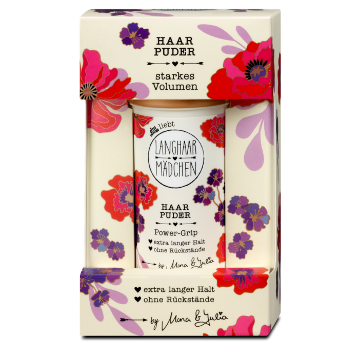 Langhaarmädchen hair powder will conjure a lions mane out of your hair. The delicate floral scent will enchant your senses and the light formula will add volume to your hairstyle without burdening it. its Extra-long en | Veela Beauty Langhaarmädchen hair powder will conjure a lions mane out