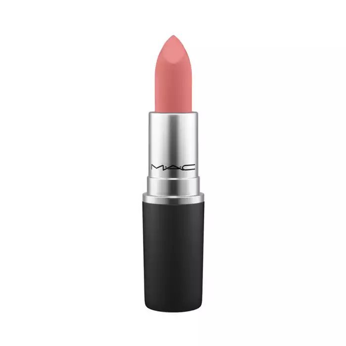 MAC Cosmetics Powder Kiss Lipstick Sultry Move -Delivering a blur of soft-focus color blending out edges of matte lipstick for a hazy effect. -Its groundbreaking formula contains moisture-coated powder pigments that cond | Veela Beauty MAC Cosmetics Powder Kiss Lipstick Sultry Move | فييلا