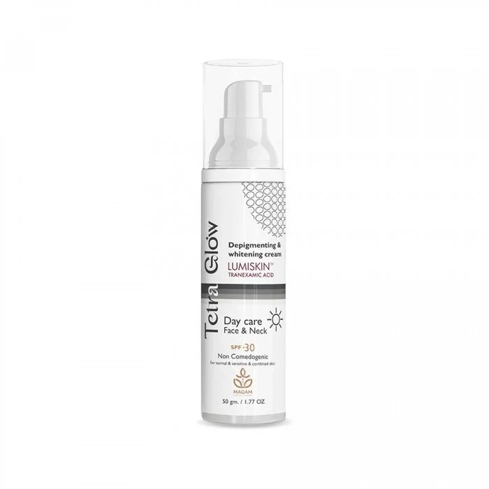 Tetra Glow Face Whitening Day Cream 50gm A depigmenting and whitening day cream formulated with Lumiskin™, Tranexamic Acid, and Tetra Glow Face Whitening Day Cream 50gm A depigmenting and whitening day cream formulated with Lumiskin™, Tranexamic Acid, and