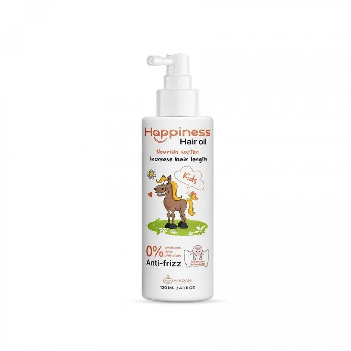 Happiness Kids Hair Oil 200Ml Specially formulated for short, thin, and weak hair, this nourishing hair oil is enriched with 10 Happiness Kids Hair Oil 200Ml Specially formulated for short, thin, and weak hair, this nourishing hair oil is enriched with 10